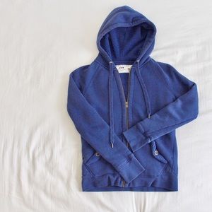 J. Crew Sherpa Fleece Lined Blue Hoodie, XS